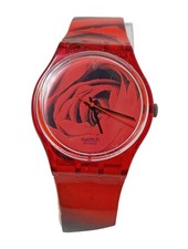 SWATCH Orologio analogico Donna Orologio rosso-nero stile casual