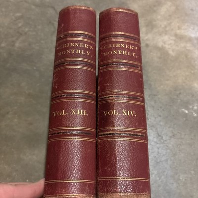 ANTIQUE Scribner's Monthly - Bound Vol XIII & XIV 1876) / ILLUSTRATED