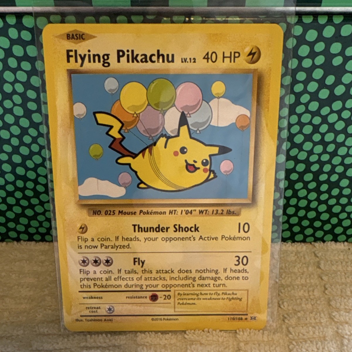 2016 そらをとぶピカチュウ エボリューションズ 110 英語版 Pokémon Flying Pikachu 110/108 Evolutions Secret Rare Regular