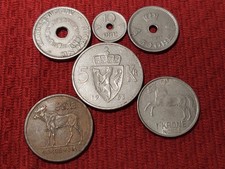 Norway Coin Lot with Olav V Norge Konge Group from 1940 s/1960 s Better Dates