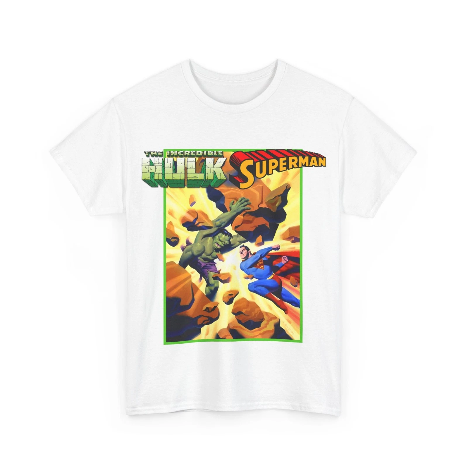 Hulk Vs Superman T-Shirt - Steve Rude Art - DC Comics & Marvel 90s Crossover