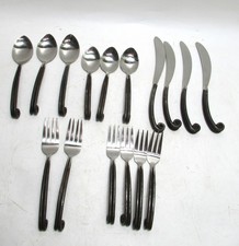 16 Pieces Treble Clef Stainless Flatware Silv...