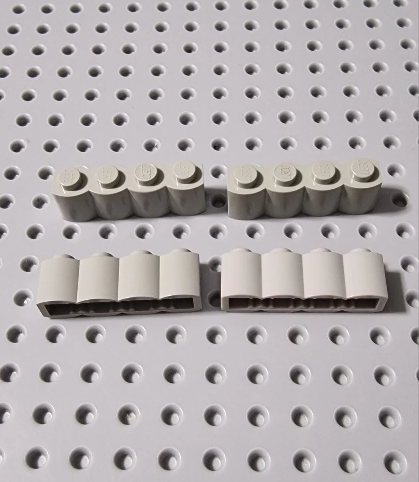 Lego Palisadenstein Palisade Lamelle alt hellgrau 4 Stück 1x4 brick 30137 A173 - Bild 1 von 1