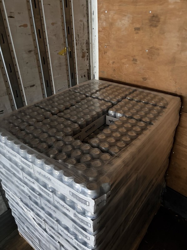 Pallet of Spindrift Sparkling Water 100 Cases 24pk Lemon Flavored