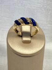 Goldring 585 - mit Lapis und Diamanten