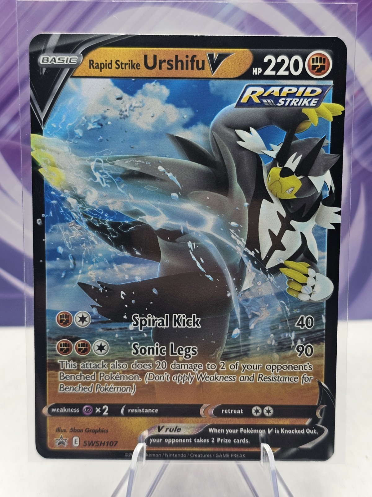 Pokémon TCG Rapid Strike Urshifu V SWSH Black Star Promos SWSH107 Holo Promo