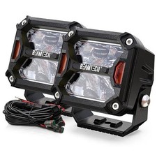 3 Inch LED Pods Fog Light 40W 4800LM Cube Spot Beam 3" Spot Light DT Wiring
