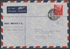 Switzerland 1941 90c single franked cover to USA