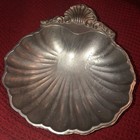 YANKEE FOUNDRY AMERICAN  PEWTER ..CLAM SHELL FOOTED DISH..AM EAGLE STAMP ON BACK — photo 9