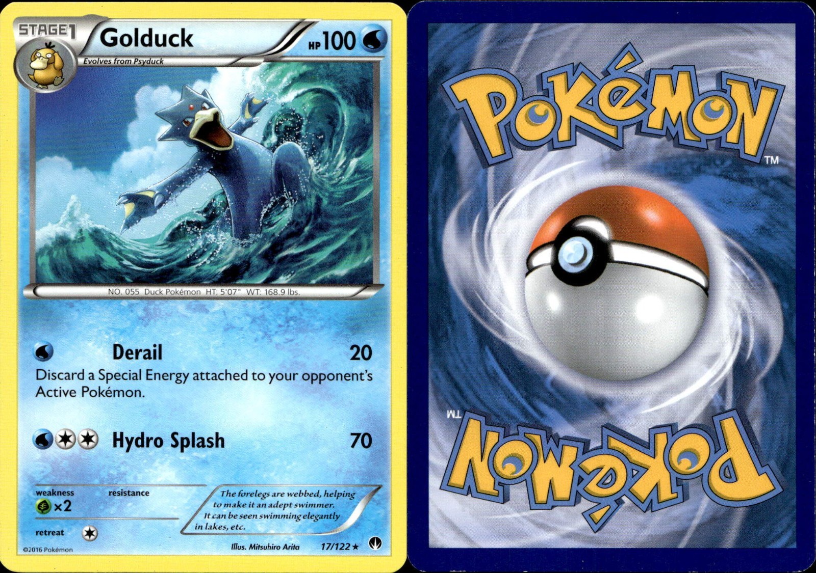 Golduck #17/122 XY: BREAKpoint Rare - Pokemon Card VLP