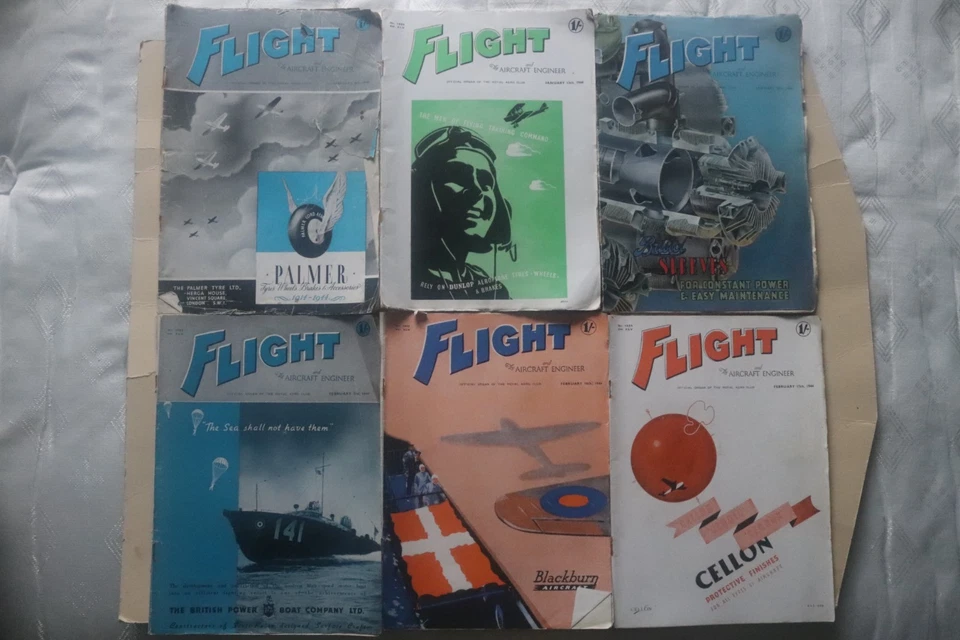 Flight and The Aircraft Engineer Magazines 1944 Lot of 40 Royal Aero Club - Image 2 of 4