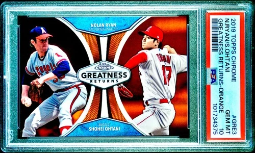 Shohei Ohtani RARE ORANGE REFRACTOR /25 TOPPS CHROME INVESTMENT CARD ROY PSA 10