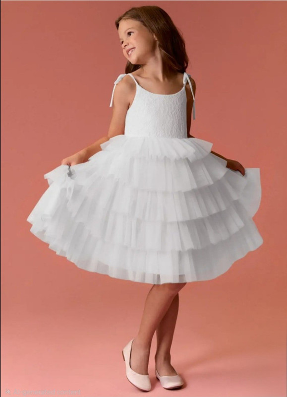 Barbie Azazie 3002, NWT, Diamond White, Sz. 8, Flowergirl, special occasion