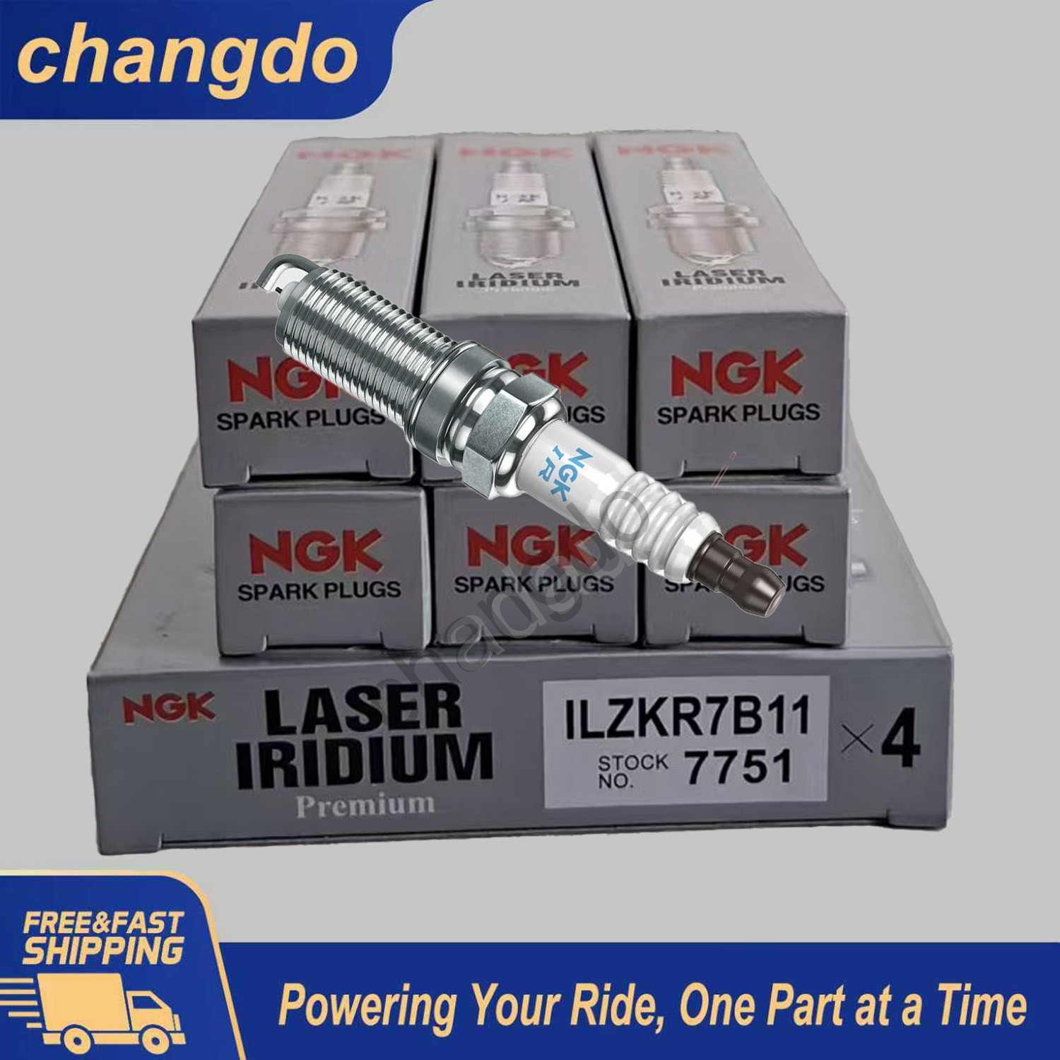 6Pcs NGK ILZKR7B11 7751 Genuine Authentic Laser Iridium and Platinum Spark Plugs