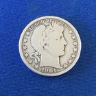 1901-O and 1903-O Barber Half Dollars having nice G+ details and nice rims.