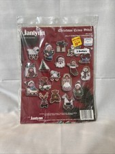 Janlynn Jolly Christmas Ornaments Cross Stitch 77-625 new sealed