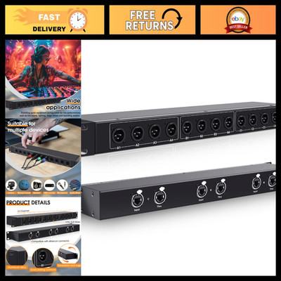12-Channel XLR Balanced Patchbay Stage Box - Multi Network Cable Extender for Li