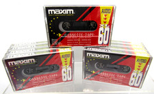 12 x Maxim Cassette Tape XL 60 Quality Audio Low Noise - High Output Recordable