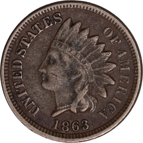1863 Indian Head Cent ~ VF Details