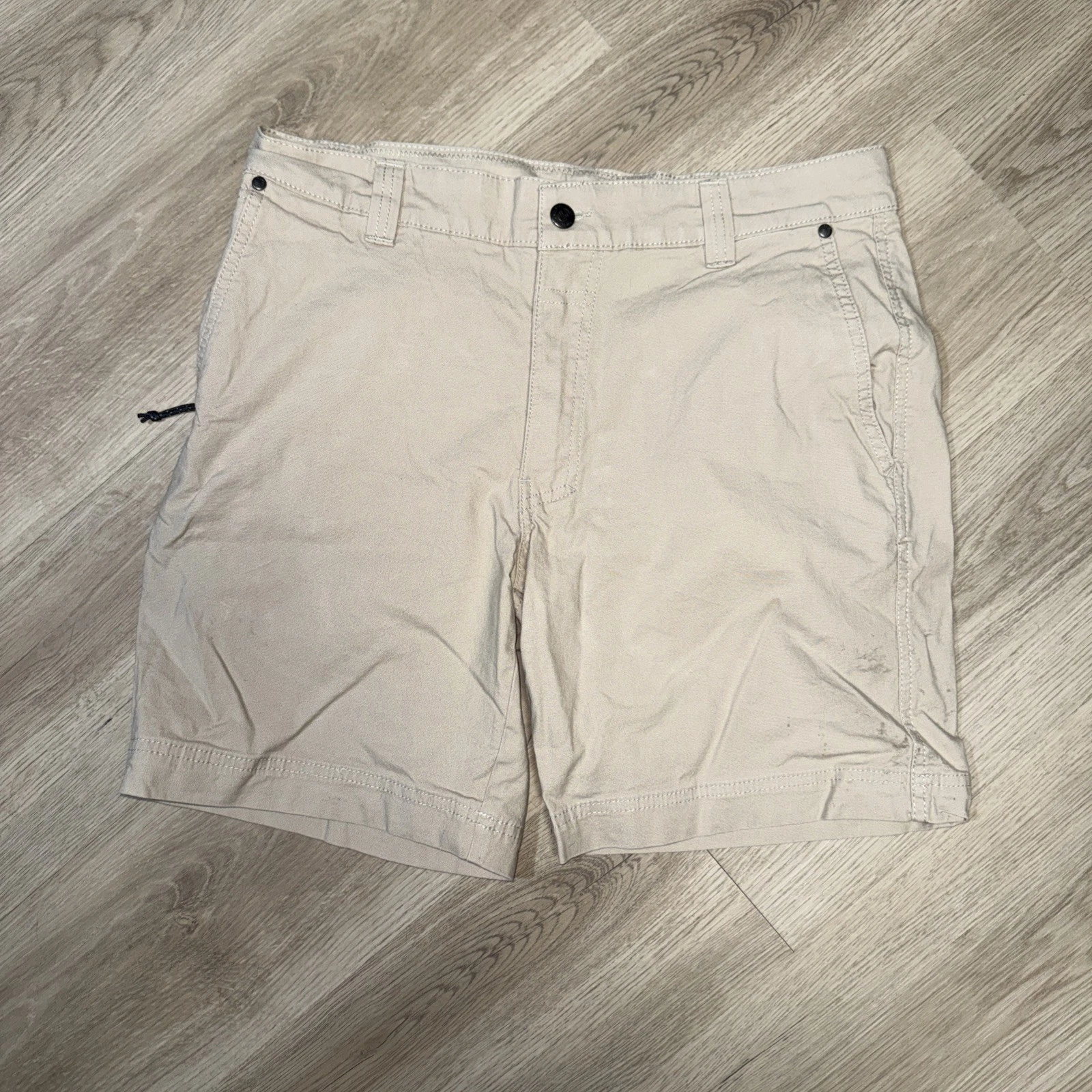Columbia Shorts Cargo Walking Hiking Gorpcore Shorts Cream White Men's W34