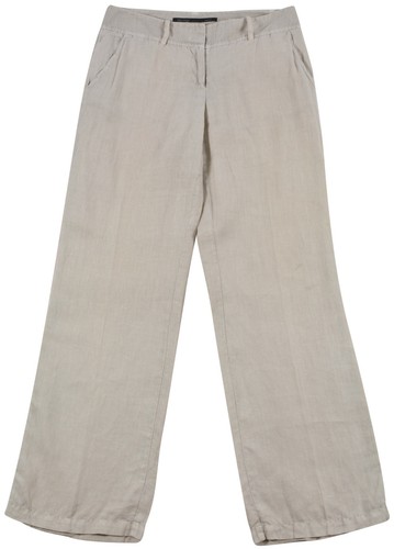Marc o' Polo Donna Pantaloni Dritto Bianco Lino Tasca Bottone Zip Misura 38  | eBay