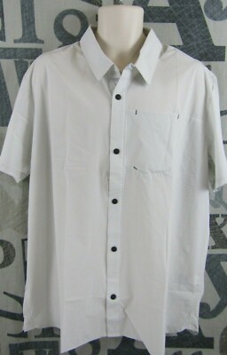 New North Face Men 2XL Lt Grey North Dome Breathable Shirt Button Up Stretch $70
