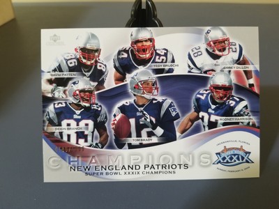 2005 Upper Deck TOM BRADY PATRIOTS SB XXXIX CHAMPS 3.5 x 5 JUMBO /5000 MINT