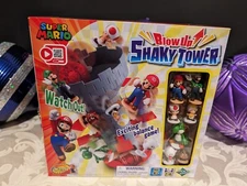Epoch Games Super Mario Blow Up! Shaky Tower Balancing Game, Tabletop Skill New