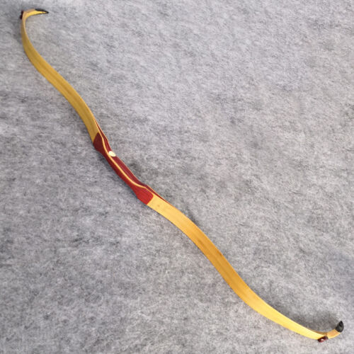 15-50lbs Traditional Recurve Bow Wooden Longbow Tartar Archery Hunting Target - Picture 9 of 12