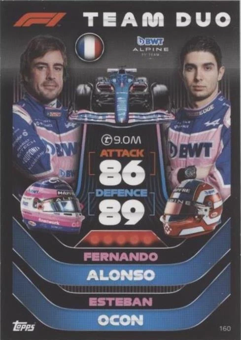 2022 Topps F1 Turbo Attax - Esteban Ocon Fernando Alonso #160