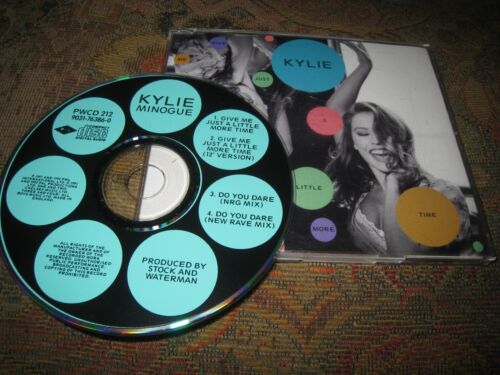 KYLIE MINOGUE GIVE ME JUST A LITTLE MORE TIME USED NINETIES POP PWL UK CD SINGLE - Foto 1 di 2