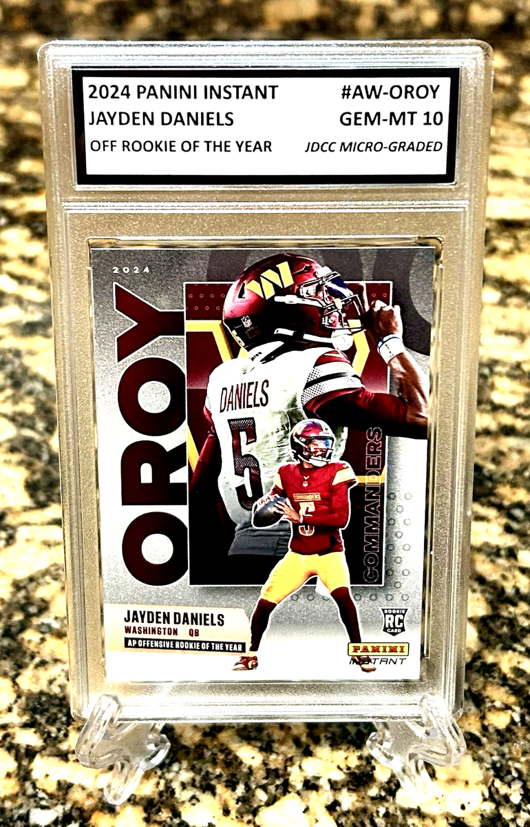 Jayden Daniels 2024 Panini GRADED GEM-MT 10 OFFENSE ROOKIE OF THE YEAR #AP-OROY | eBay Jayden Daniels 2024 Panini GRADED GEM-MT 10 OFFENSE ROOKIE OF THE YEAR #AP-OROY | eBay