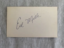 Ed “Eddie” Miller NBA Signed/Auto 3x5 Index Card