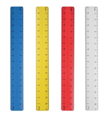 Stylex  Lineal Maß Kunststoff 17 cm farbig Mathe Kunststoff