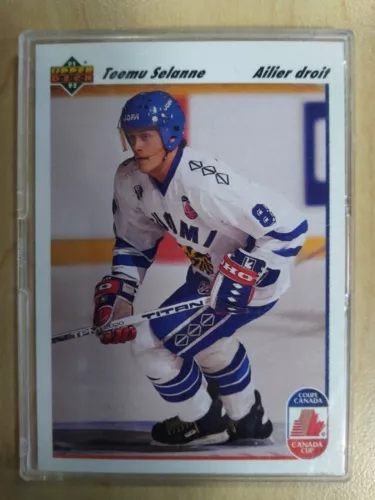 1991-92 Upper Deck  Teemu Selanne French Rookie Card Ailier Droit #21 