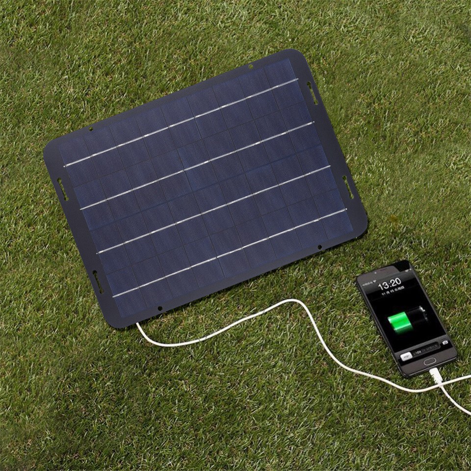 60W Solar Panel 12V Trickle Charger Battery Charger Kit Maintainer Boat ...