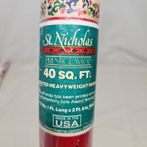 Vintage Christmas Wrapping Paper Rolls 11 Designs to Choose! Holiday Wrap NOS - Picture 49 of 75