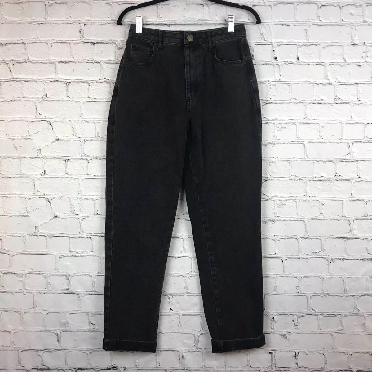 Lucy and Yak Jeans Womens size 26 Black High Waist Tapered Leg Mom Jeans