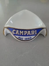 Vintage Campari Italy Dal 1860 Ashtray Ceramic Mid-Century 1960s