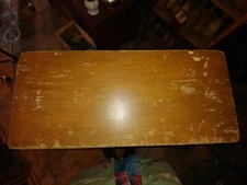 Milton Bradley Co. Kindergarten Table Bench, Antique table with folding legs.