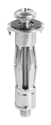 TIMco 60052CA 60mm Metall Hohlraumanker Schraube M6 x 52 - Zink (Box von 100)