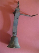 ancienne cloche en bronze porte d'entrée clochette appel sonnerie