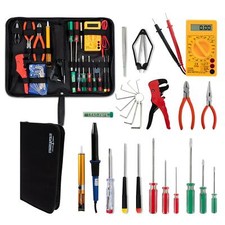 Elektro Werkzeug Set Schraubenzieher L&ouml;tkolben Multimeter Zangen Elektronikset