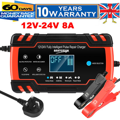 Car Battery Charger 12V 6A Pulse Repair LCD Display Smart Fast Charge AGM Deep Cycle GEL Lead-Acid Charger For Auto Motorcycle From Car Rear View Cameras& Parking Sensors - Price 61.97 - View #8