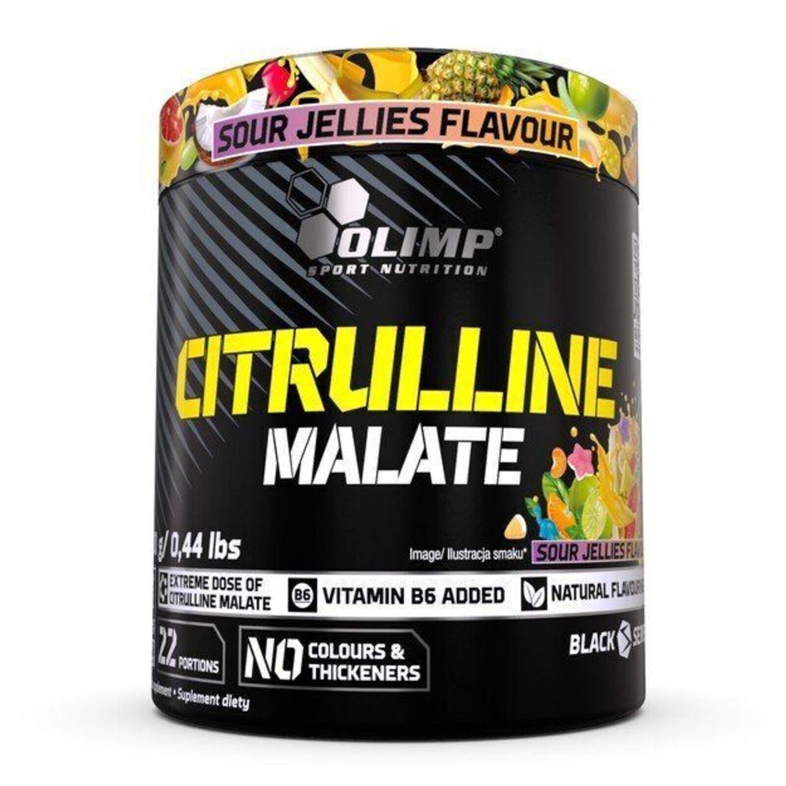 OLIMP CITRULLINE MALATE PRE-WORKOUT VITAMIN B6 POWDER 200G SOUR JELLIES FLAVOUR
