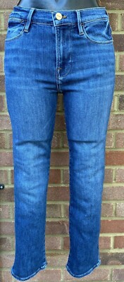 FRAME Le High Straight Leg Cropped Jeans Clifton Dark Rinse ALLE GRÖßEN 