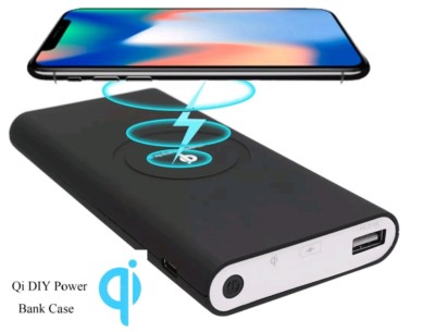 10000mAh Qi Wireless Charger Power bank case  (Battery not included)
