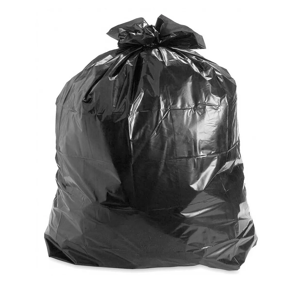 50Pcs Heavy Duty Large Black Trash Bags, 45/65 Gallon