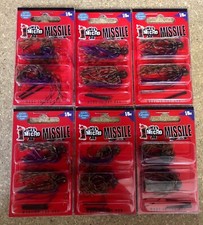 LOT OF 6 JIGS-Ike’s Micro Jig[1/8 oz.] by Missile Jigs-Tiny Jig For Bass Fishing