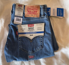 Levi's 502 Regular Taper Jeans Stretch Boys 27 x 29 Brand New with Tags